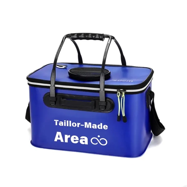 Custom EVA Folding Fishing Outdoor Bucket with Mesh Lid - Custom EVA Folding Fishing Outdoor Bucket with Mesh Lid - Image 7 of 7