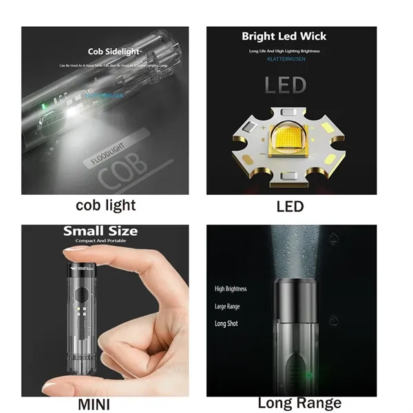 Mini Keychain Light Super Bright Flashlight Rechargeable USB - Mini Keychain Light Super Bright Flashlight Rechargeable USB - Image 2 of 4