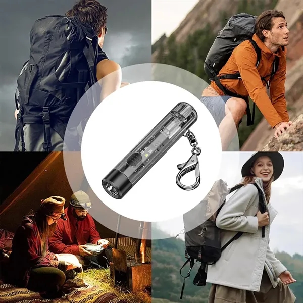 Mini Keychain Light Super Bright Flashlight Rechargeable USB - Mini Keychain Light Super Bright Flashlight Rechargeable USB - Image 3 of 4