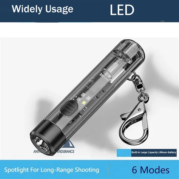 Mini Keychain Light Super Bright Flashlight Rechargeable USB - Mini Keychain Light Super Bright Flashlight Rechargeable USB - Image 4 of 4