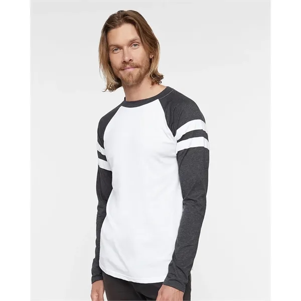 LAT Unisex Fine Jersey Mash Up Long Sleeve Tee