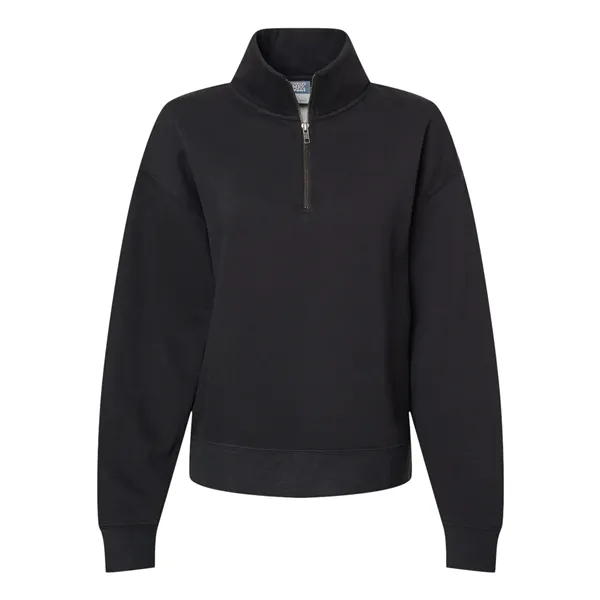 MV Sport Women's Sueded Fleece Quarter-Zip Sweatshirt - MV Sport Women's Sueded Fleece Quarter-Zip Sweatshirt - Image 3 of 8