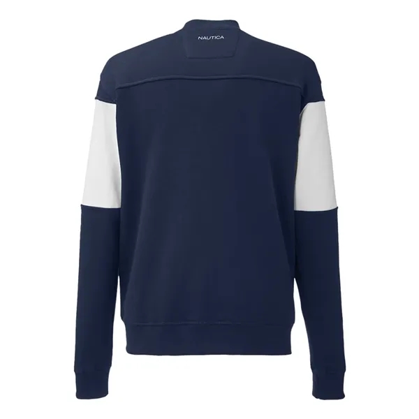 Nautica Unisex Anchor Fleece Colorblocked Bomber Jacket - Nautica Unisex Anchor Fleece Colorblocked Bomber Jacket - Image 4 of 4
