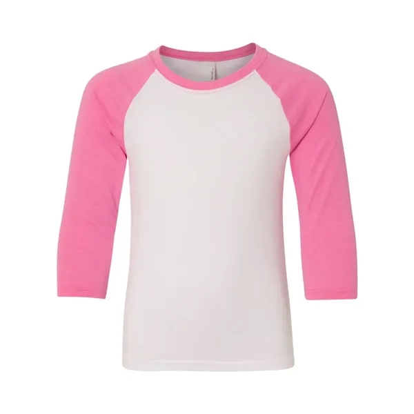 Next Level Youth CVC Three-Quarter Sleeve Raglan T-Shirt - Next Level Youth CVC Three-Quarter Sleeve Raglan T-Shirt - Image 3 of 11