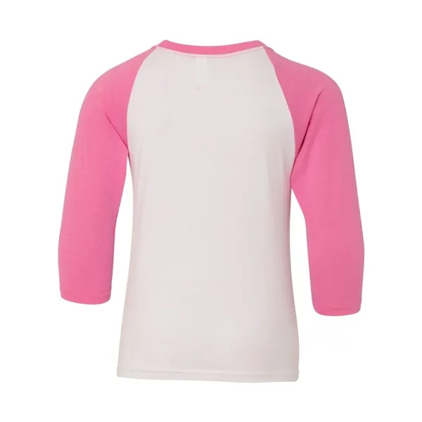 Next Level Youth CVC Three-Quarter Sleeve Raglan T-Shirt - Next Level Youth CVC Three-Quarter Sleeve Raglan T-Shirt - Image 4 of 11