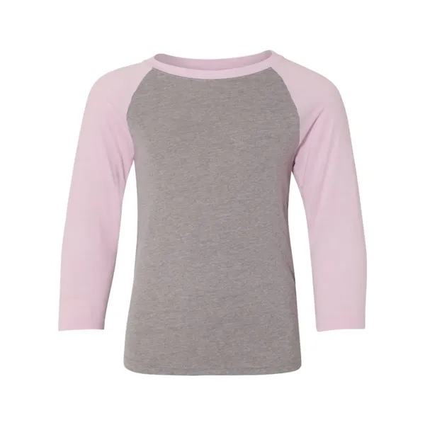 Next Level Youth CVC Three-Quarter Sleeve Raglan T-Shirt - Next Level Youth CVC Three-Quarter Sleeve Raglan T-Shirt - Image 7 of 11