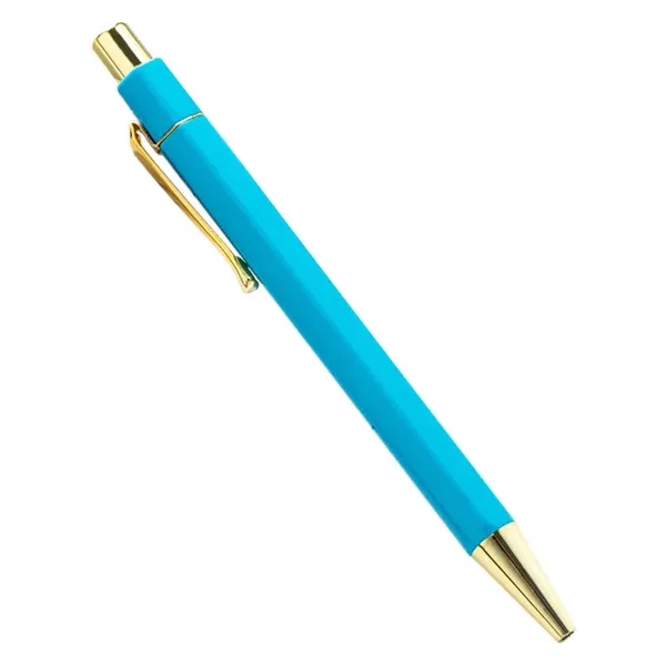 Custom Plastic Gold Hexagon Ballpoint Pen - Custom Plastic Gold Hexagon Ballpoint Pen - Image 11 of 19
