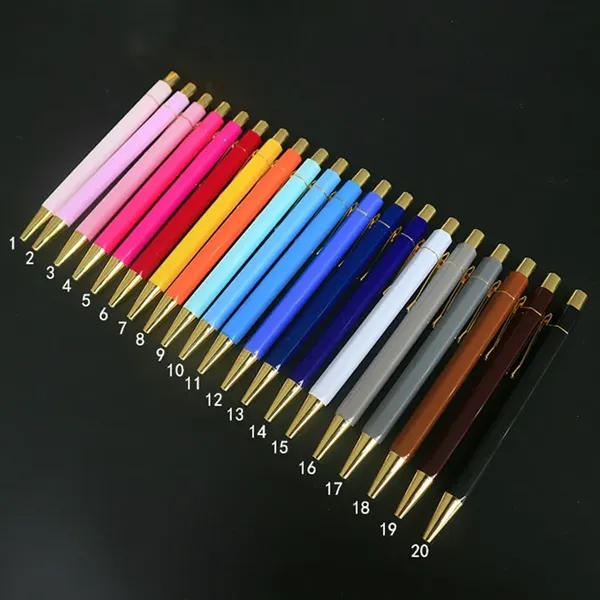 Custom Plastic Gold Hexagon Ballpoint Pen - Custom Plastic Gold Hexagon Ballpoint Pen - Image 17 of 19