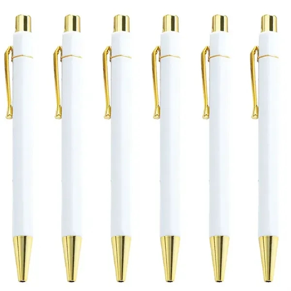 Custom Plastic Gold Hexagon Ballpoint Pen - Custom Plastic Gold Hexagon Ballpoint Pen - Image 18 of 19