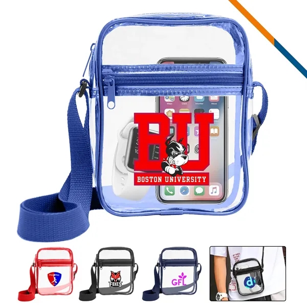 Cottrell Clear PVC Crossbody Shoulder Bag - Cottrell Clear PVC Crossbody Shoulder Bag - Image 0 of 6