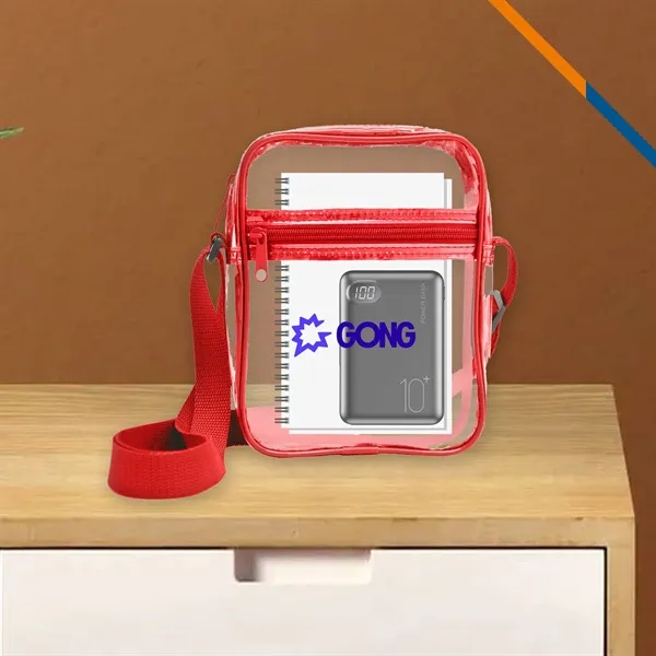 Cottrell Clear PVC Crossbody Shoulder Bag - Cottrell Clear PVC Crossbody Shoulder Bag - Image 1 of 6