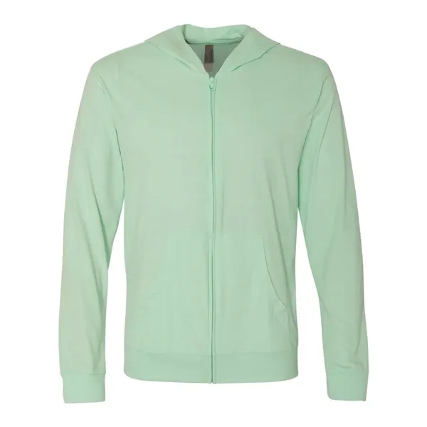 Next Level Unisex Sueded Long Sleeve Hooded Full Zip T-Shirt - Next Level Unisex Sueded Long Sleeve Hooded Full Zip T-Shirt - Image 0 of 2