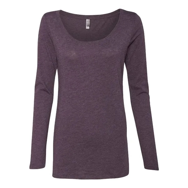 Next Level Women's Triblend Scoop Neck Long Sleeve T-Shirt - Next Level Women's Triblend Scoop Neck Long Sleeve T-Shirt - Image 4 of 8