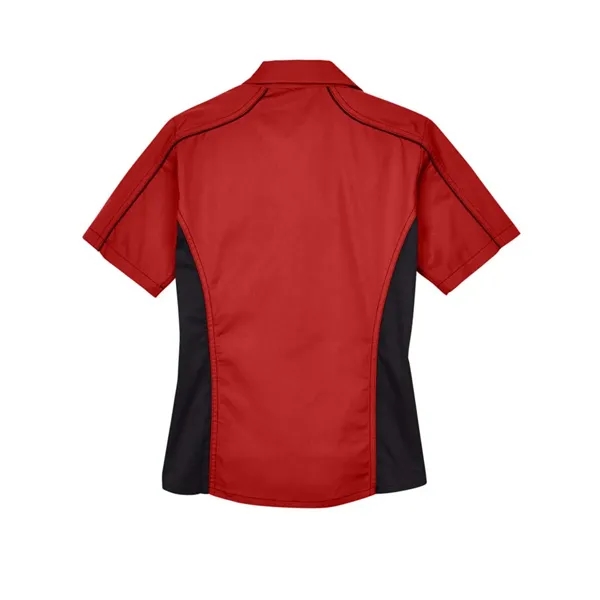 North End Women's Fuse Colorbloack Twill Short Sleeve Shirt - North End Women's Fuse Colorbloack Twill Short Sleeve Shirt - Image 4 of 6