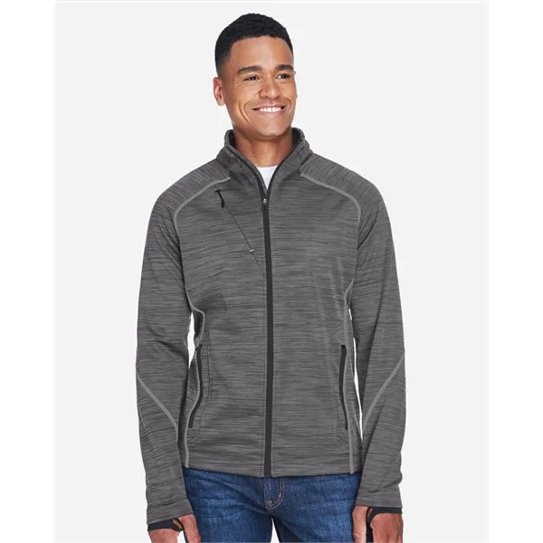 North End Men's Flux Melange Bonded Fleece Jacket