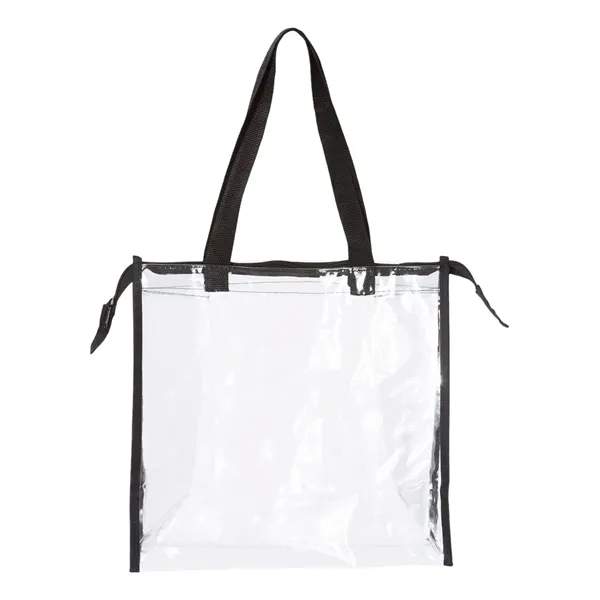 OAD OAD Clear Zippered Tote with Full Gusset - OAD OAD Clear Zippered Tote with Full Gusset - Image 1 of 2