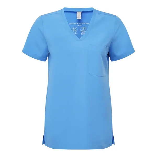 Onna Women's Limitless V-Neck Stretch Scrub Top - Onna Women's Limitless V-Neck Stretch Scrub Top - Image 3 of 7