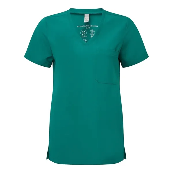 Onna Women's Limitless V-Neck Stretch Scrub Top - Onna Women's Limitless V-Neck Stretch Scrub Top - Image 4 of 7