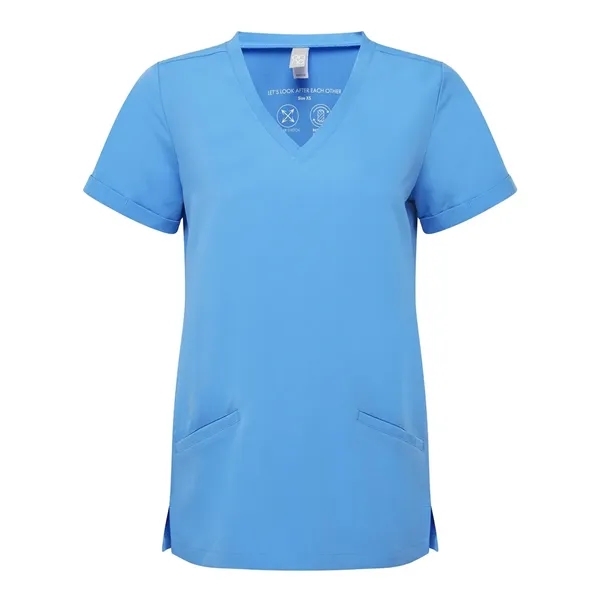 Onna Women's Invincible V-Neck Stretch Scrub Top - Onna Women's Invincible V-Neck Stretch Scrub Top - Image 3 of 7