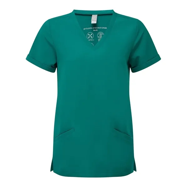 Onna Women's Invincible V-Neck Stretch Scrub Top - Onna Women's Invincible V-Neck Stretch Scrub Top - Image 5 of 7