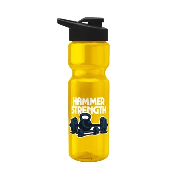 Tandem 28oz Recycled Transparent Bike Bottle w/Lid - Tandem 28oz Recycled Transparent Bike Bottle w/Lid - Image 2 of 11