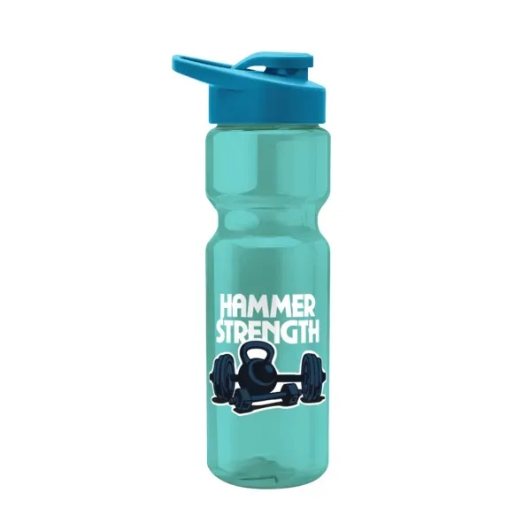 Tandem 28oz Recycled Transparent Bike Bottle w/Lid - Tandem 28oz Recycled Transparent Bike Bottle w/Lid - Image 3 of 11