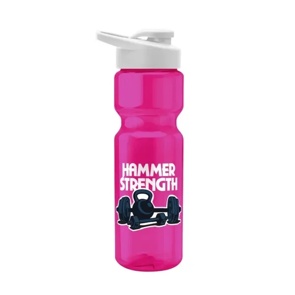 Tandem 28oz Recycled Transparent Bike Bottle w/Lid - Tandem 28oz Recycled Transparent Bike Bottle w/Lid - Image 6 of 11