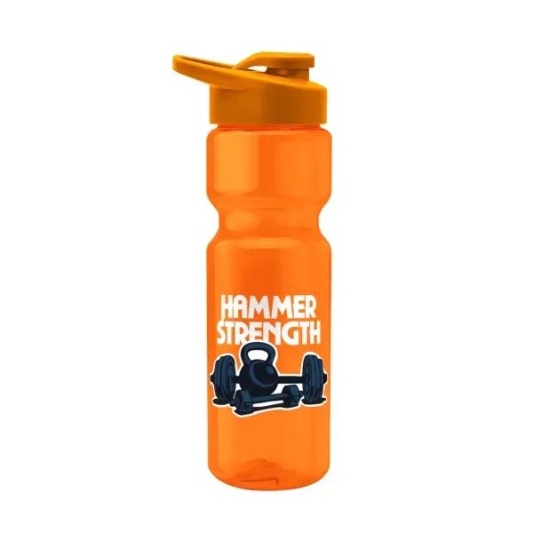 Tandem 28oz Recycled Transparent Bike Bottle w/Lid - Tandem 28oz Recycled Transparent Bike Bottle w/Lid - Image 7 of 11