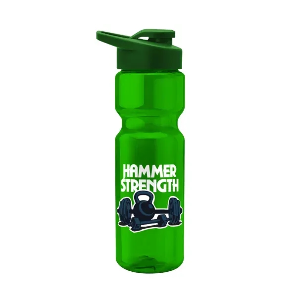 Tandem 28oz Recycled Transparent Bike Bottle w/Lid - Tandem 28oz Recycled Transparent Bike Bottle w/Lid - Image 8 of 11