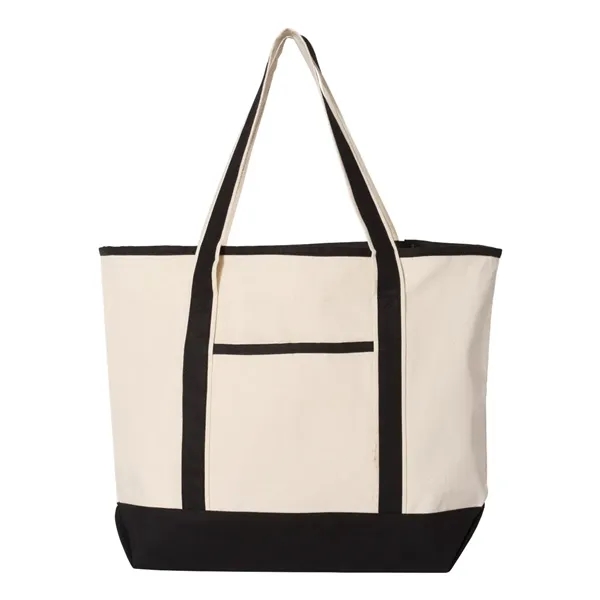 Q-Tees 34.6L Large Canvas Deluxe Tote - Q-Tees 34.6L Large Canvas Deluxe Tote - Image 1 of 18