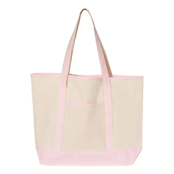 Q-Tees 34.6L Large Canvas Deluxe Tote - Q-Tees 34.6L Large Canvas Deluxe Tote - Image 3 of 18