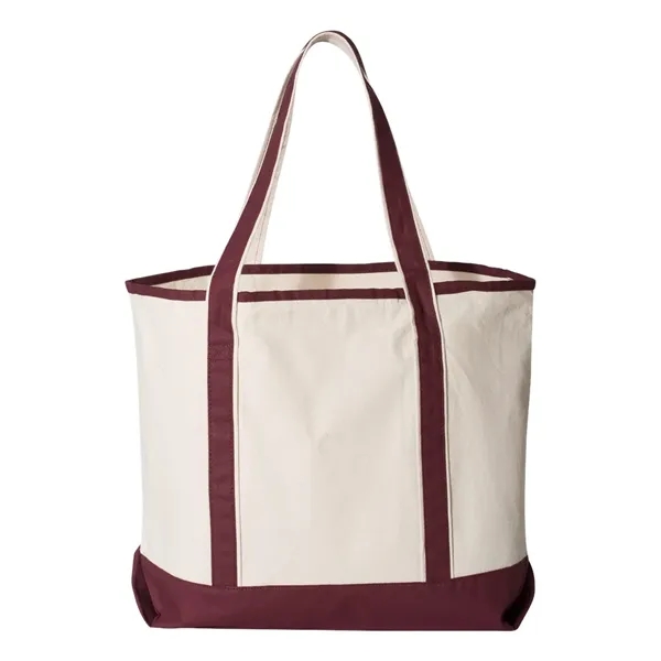 Q-Tees 34.6L Large Canvas Deluxe Tote - Q-Tees 34.6L Large Canvas Deluxe Tote - Image 8 of 18
