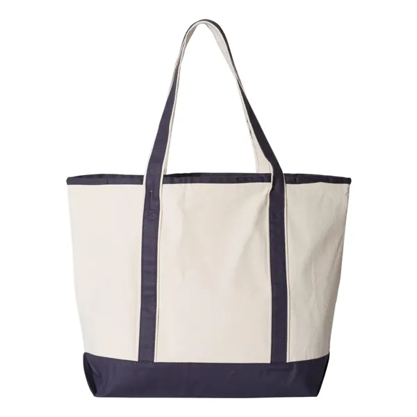 Q-Tees 34.6L Large Canvas Deluxe Tote - Q-Tees 34.6L Large Canvas Deluxe Tote - Image 12 of 18