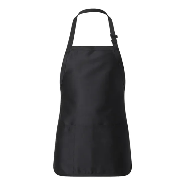 Q-Tees Full-Length Apron with Pouch Pocket - Q-Tees Full-Length Apron with Pouch Pocket - Image 1 of 14