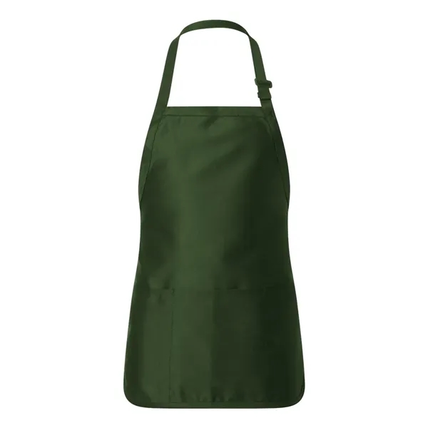 Q-Tees Full-Length Apron with Pouch Pocket - Q-Tees Full-Length Apron with Pouch Pocket - Image 3 of 14
