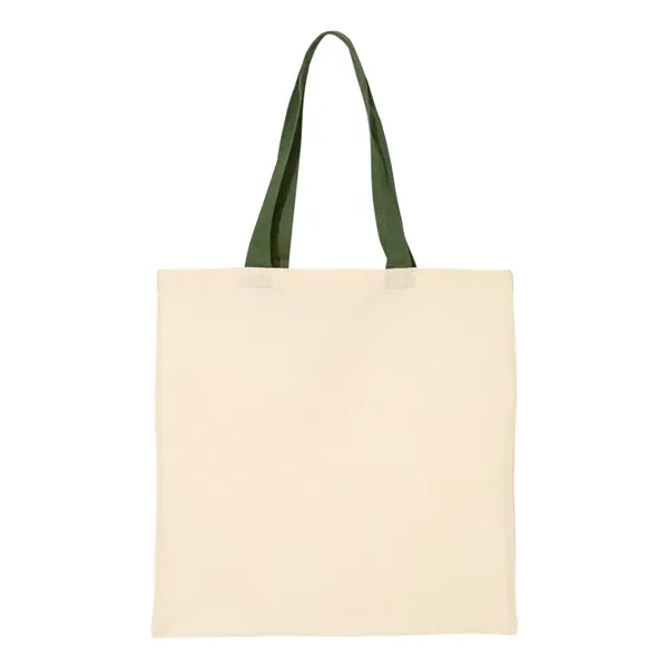 Q-Tees Economical Tote with Contrast-Color Handles - Q-Tees Economical Tote with Contrast-Color Handles - Image 8 of 40