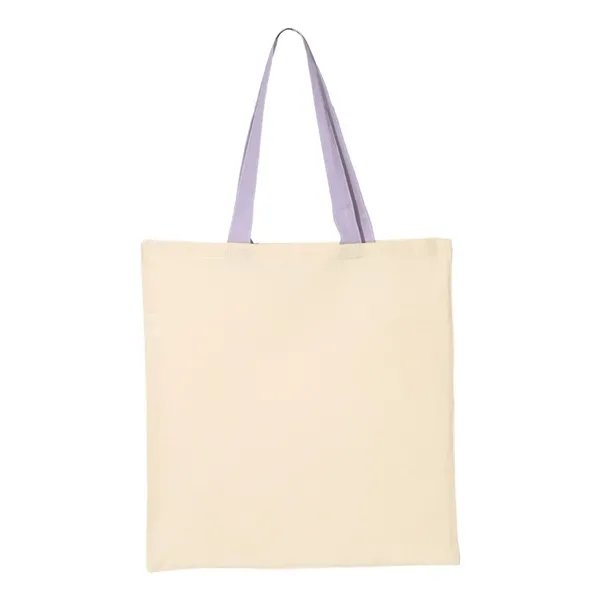 Q-Tees Economical Tote with Contrast-Color Handles - Q-Tees Economical Tote with Contrast-Color Handles - Image 15 of 40
