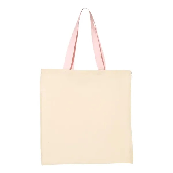 Q-Tees Economical Tote with Contrast-Color Handles - Q-Tees Economical Tote with Contrast-Color Handles - Image 17 of 40