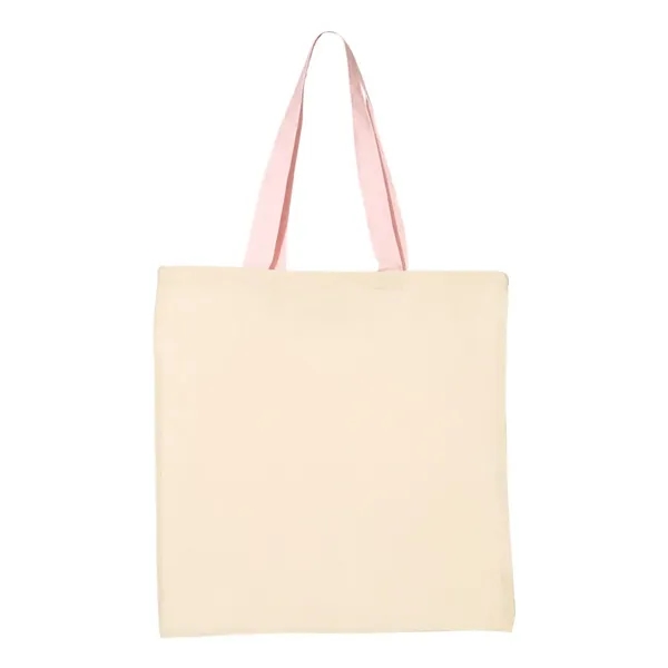 Q-Tees Economical Tote with Contrast-Color Handles - Q-Tees Economical Tote with Contrast-Color Handles - Image 18 of 40