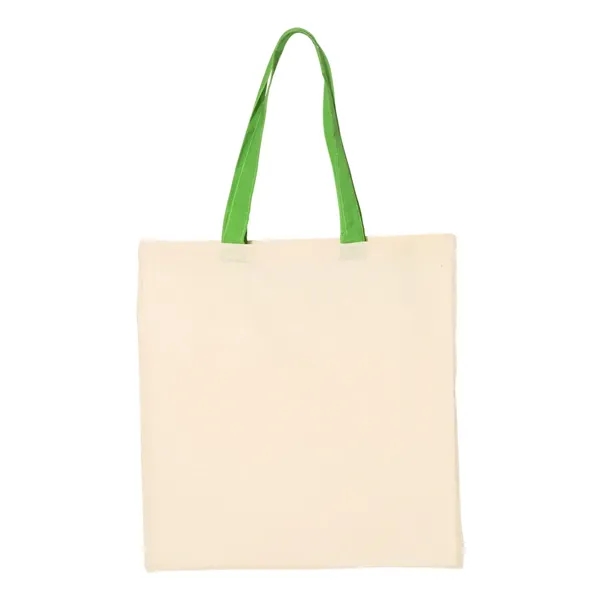Q-Tees Economical Tote with Contrast-Color Handles - Q-Tees Economical Tote with Contrast-Color Handles - Image 20 of 40