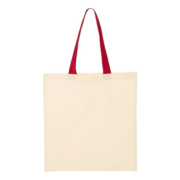 Q-Tees Economical Tote with Contrast-Color Handles - Q-Tees Economical Tote with Contrast-Color Handles - Image 29 of 40