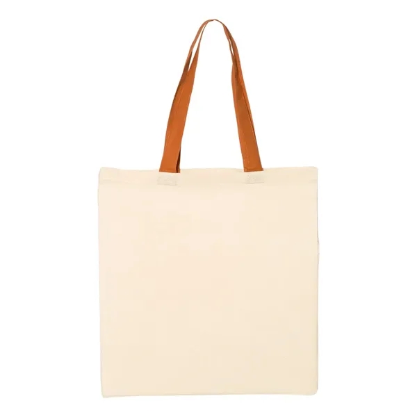 Q-Tees Economical Tote with Contrast-Color Handles - Q-Tees Economical Tote with Contrast-Color Handles - Image 35 of 40
