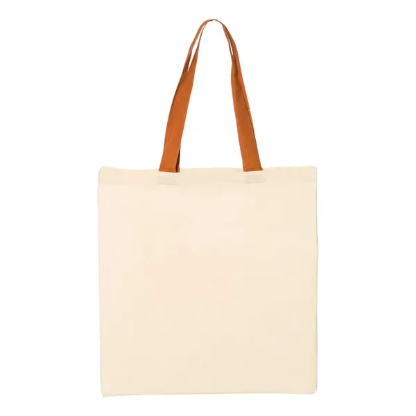 Q-Tees Economical Tote with Contrast-Color Handles - Q-Tees Economical Tote with Contrast-Color Handles - Image 36 of 40