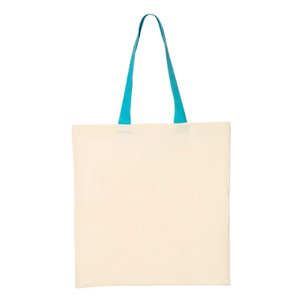Q-Tees Economical Tote with Contrast-Color Handles - Q-Tees Economical Tote with Contrast-Color Handles - Image 38 of 40