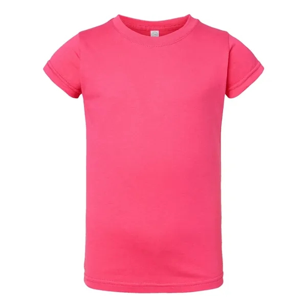 Rabbit Skins Toddler Girls Fine Jersey Tee - Rabbit Skins Toddler Girls Fine Jersey Tee - Image 7 of 20