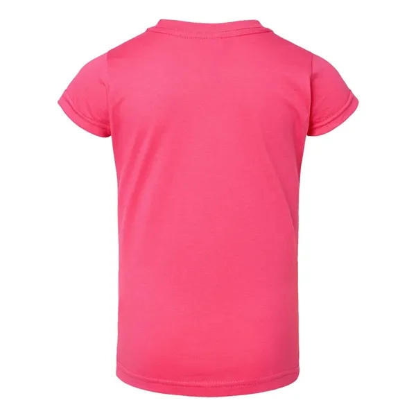 Rabbit Skins Toddler Girls Fine Jersey Tee - Rabbit Skins Toddler Girls Fine Jersey Tee - Image 8 of 20