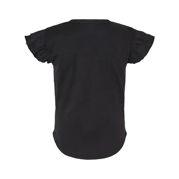 Rabbit Skins Toddler Flutter Sleeve Tee - Rabbit Skins Toddler Flutter Sleeve Tee - Image 2 of 10