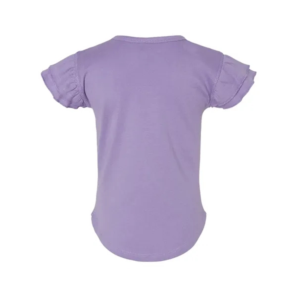 Rabbit Skins Toddler Flutter Sleeve Tee - Rabbit Skins Toddler Flutter Sleeve Tee - Image 4 of 10