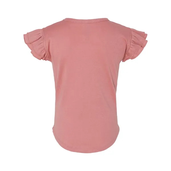 Rabbit Skins Toddler Flutter Sleeve Tee - Rabbit Skins Toddler Flutter Sleeve Tee - Image 5 of 10