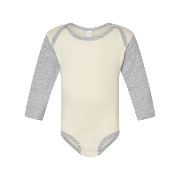 Rabbit Skins Infant Long Sleeve Baby Rib Bodysuit - Rabbit Skins Infant Long Sleeve Baby Rib Bodysuit - Image 3 of 6